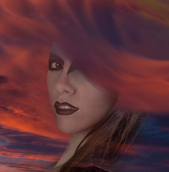 Arte digital titulada "dama-atardecer-cuad…" por Carlos Garcia Calviello, Obra de arte original, Pintura Digital