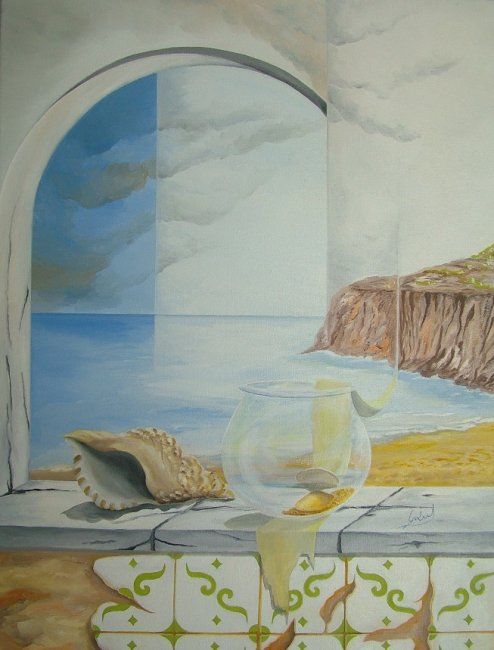 Painting titled "MOLUSCOS DO MAR" by Carlos Godinho, Original Artwork