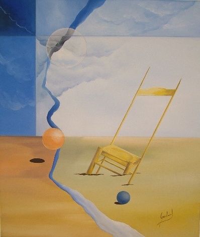 Pintura intitulada "Cadeira Só Iluminad…" por Carlos Godinho, Obras de arte originais, Óleo