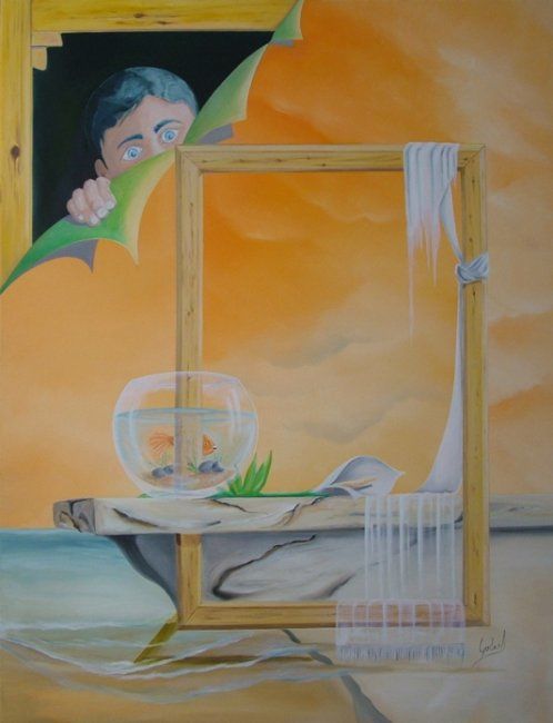 Peinture intitulée "Visões de um olhar_…" par Carlos Godinho, Œuvre d'art originale, Huile