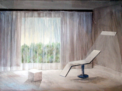 Malerei mit dem Titel "Interior" von Carlos Masoch, Original-Kunstwerk