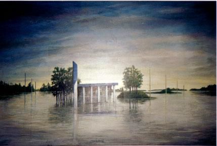 Pintura titulada "Inundacion" por Carlos Masoch, Obra de arte original