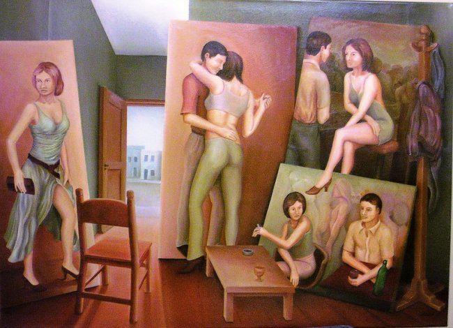 Pintura titulada "Ilusión de Tango" por Carlos Alberto Miranda, Obra de arte original, Oleo