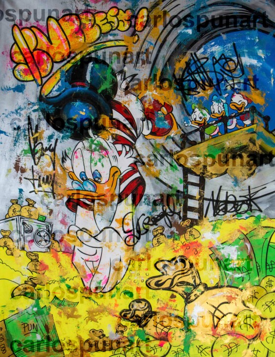 Pittura intitolato "Scrooge Mc Duck - M…" da Carlos Pun, Opera d'arte originale, Acrilico