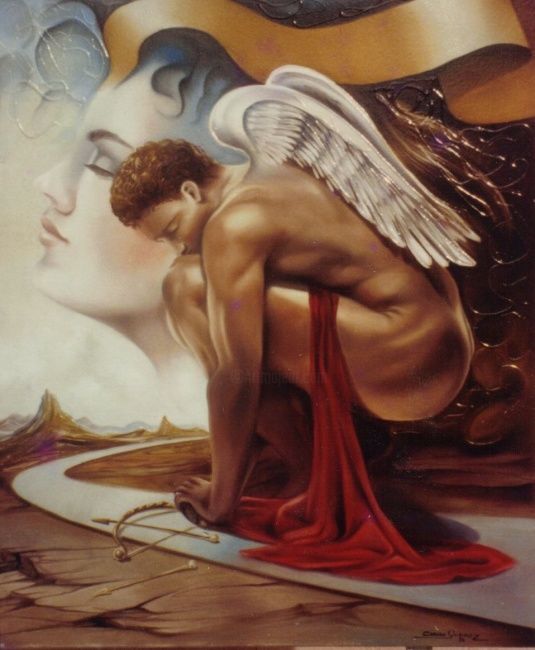 Картина под названием "Cupido.jpg" - Carlos Queiroz, Подлинное произведение искусства