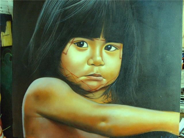 Pintura intitulada "paulinha" por Carlos Silva, Obras de arte originais