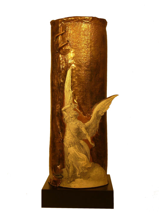 Sculpture intitulée "Columna de domini 1" par Carme Coma, Œuvre d'art originale, Céramique