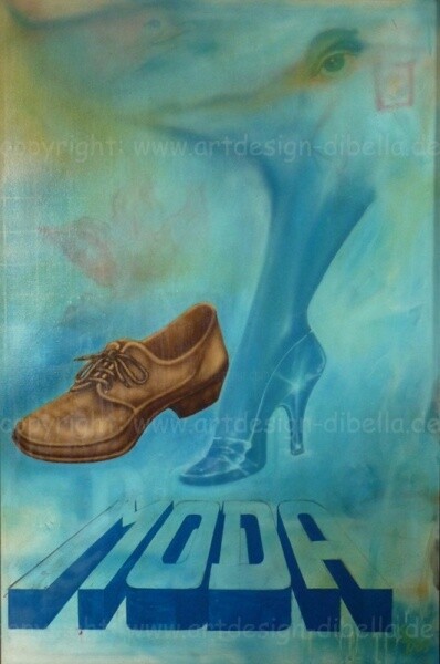 Painting titled "Mode – Moda" by Carmelo Di Bella (1945-2003), Original Artwork, Oil