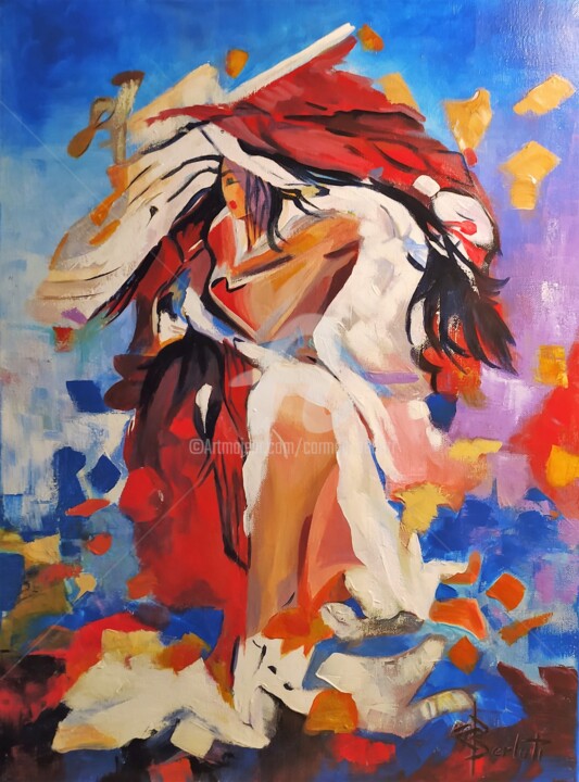 Painting titled "GUERRIERE" by Carmen Berluti, Original Artwork, Acrylic