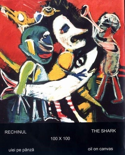 Dessin intitulée "The Shark" par Carmen Cretzu-Iacob, Œuvre d'art originale
