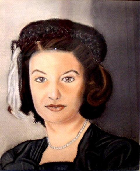 Картина под названием "Mi madre cuando era…" - Carmen G. Junyent, Подлинное произведение искусства, Масло