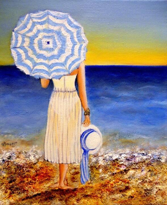 Painting titled "MI AMIGO EL MAR-II…" by Carmen G. Junyent, Original Artwork, Acrylic