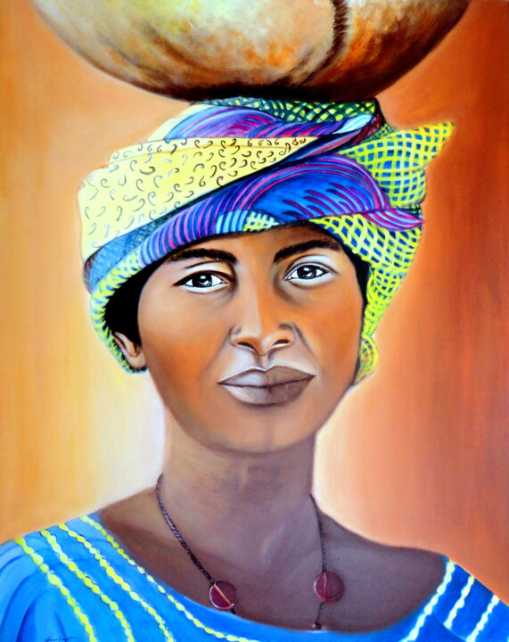 Painting titled "Mirada de Libertad" by Carmen G. Junyent, Original Artwork, Acrylic