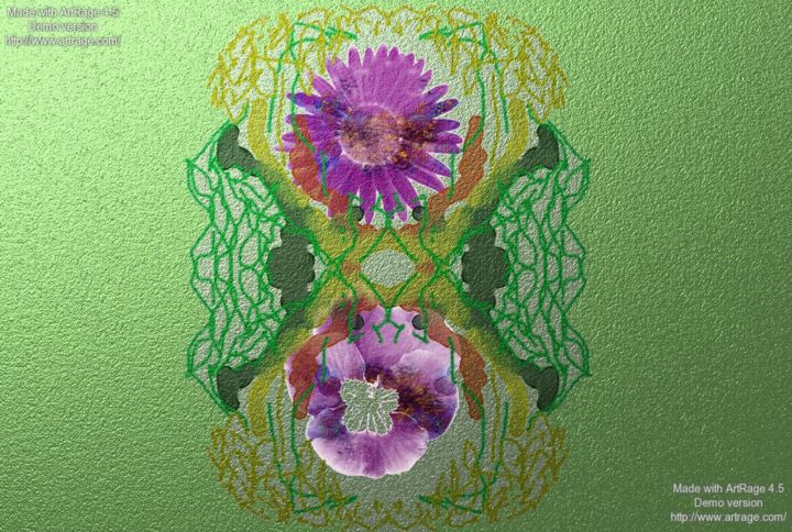 Arte digital titulada "rejas-de-flores.jpg" por Carmen Garcia, Obra de arte original