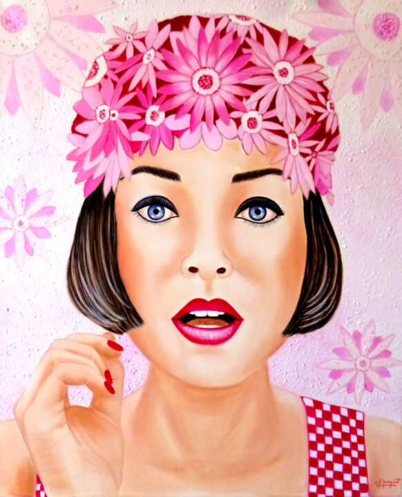 Peinture intitulée "PENSANDO EN LA PRIM…" par Carmen Gomez Junyent (Carmen G. Junyent), Œuvre d'art originale, Acrylique