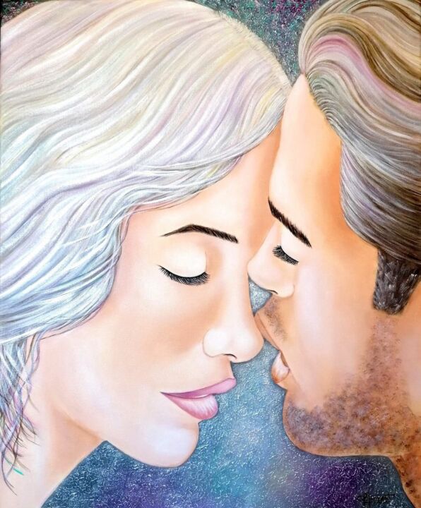 Peinture intitulée "AMOR, DULCE AMOR" par Carmen Gomez Junyent (Carmen G. Junyent), Œuvre d'art originale, Acrylique