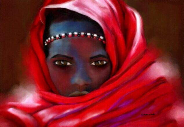 Painting titled "NIGER" by Carmen Manno, Original Artwork