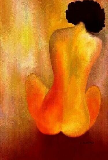 Картина под названием "AUBE ROUGE" - Carmen Manno, Подлинное произведение искусства