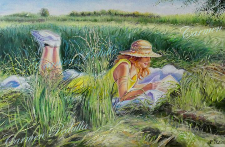 Картина под названием "vivere madre Natura" - Carmen Pedullà, Подлинное произведение искусства, Масло