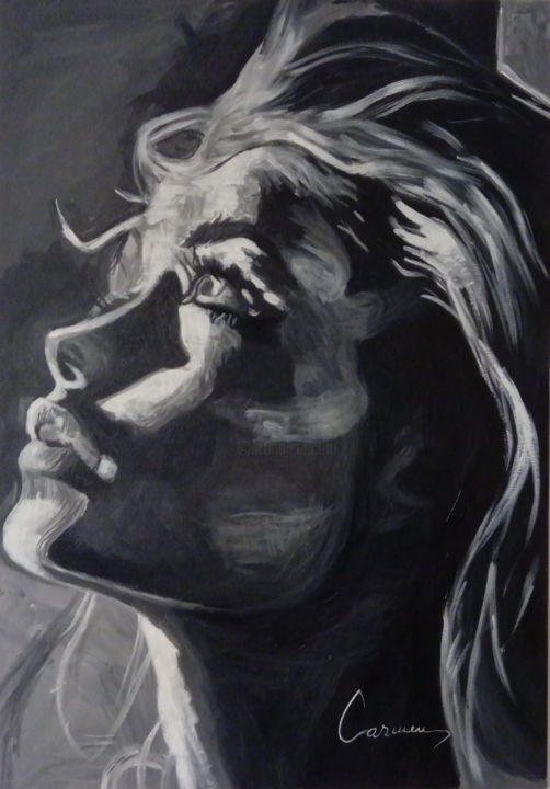 Painting titled "Sensuality and hope" by Carmen Sandulescu, Original Art, Acrylic