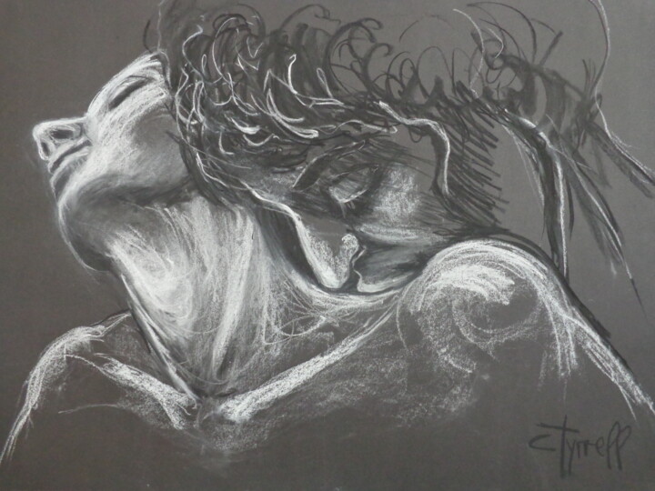 Σχέδιο με τίτλο "Lovers - Desire" από Carmen Tyrrell, Αυθεντικά έργα τέχνης, Κάρβουνο