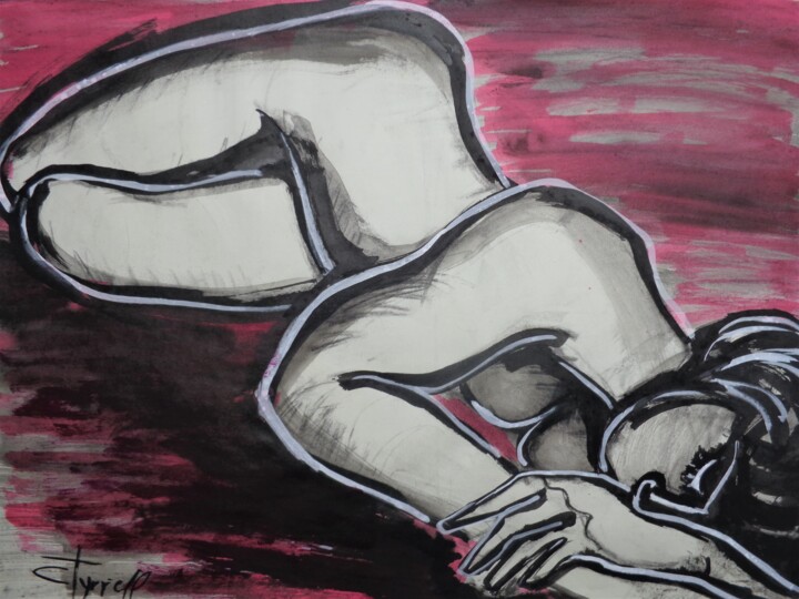 "Nostalgic Figure" başlıklı Resim Carmen Tyrrell tarafından, Orijinal sanat, Mürekkep