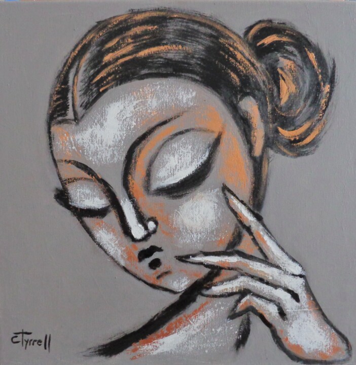 Peinture intitulée "Reflecting Muse - P…" par Carmen Tyrrell, Œuvre d'art originale, Acrylique