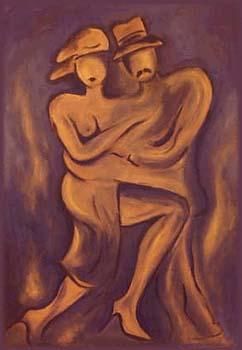 Картина под названием "tango" - María Del Carmen García Zorrilla De San Martí, Подлинное произведение искусства, Масло