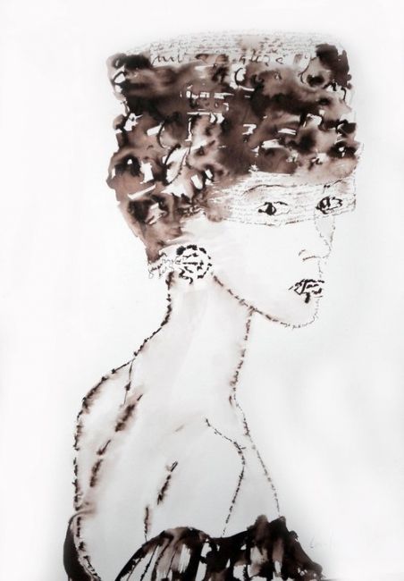 Drawing titled "FigurationFeminine…" by Carmen Bayer, Original Artwork