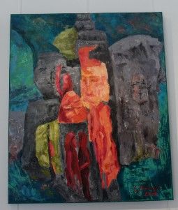 Painting titled "Seelenwanderung" by Carmen Eminger, Original Artwork, Oil