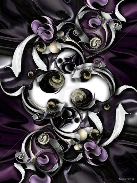 Digital Arts titled "Space Or Expression" by Carmen Fine Art, Original Artwork, 2D Digital Work