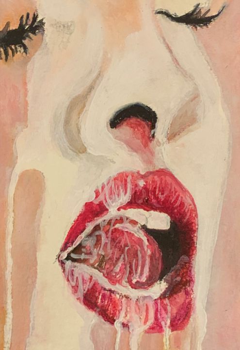 Pittura intitolato "Vibrant expression…" da Carmen, Opera d'arte originale, Acrilico