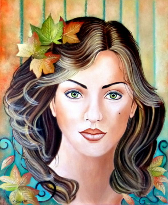 Pintura titulada "MIRADA OTOÑAL" por Carmen Gomez Junyent (Carmen G. Junyent), Obra de arte original, Acrílico