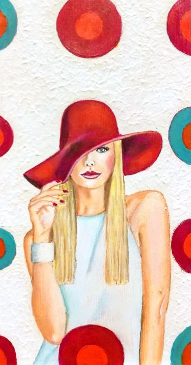 Pintura titulada "MIRADA PSICOLOGICA" por Carmen Gomez Junyent (Carmen G. Junyent), Obra de arte original, Acrílico