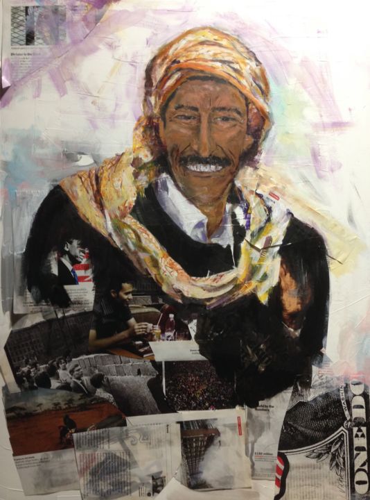 Collages intitulée "beduino-collage.jpg" par Carmen Lopez Martinez, Œuvre d'art originale