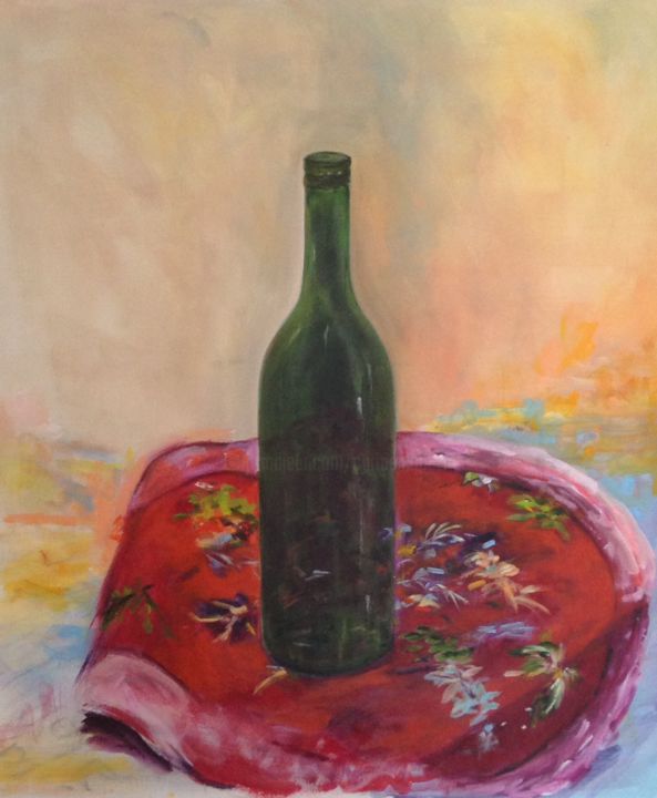 Malerei mit dem Titel "botella.jpg" von Carmen Lopez Martinez, Original-Kunstwerk, Acryl