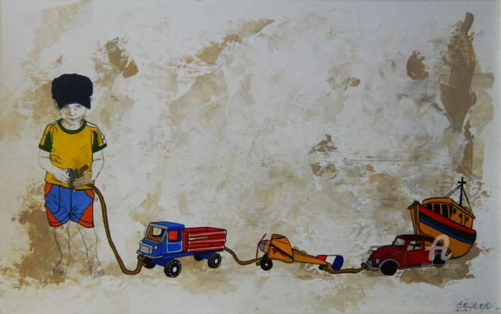 Pintura titulada "Pequeño burgues" por Caro Becker, Obra de arte original, Acrílico