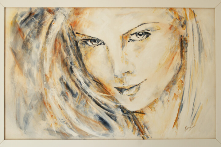 Peinture intitulée "Lise" par Carol Hougue, Œuvre d'art originale, Acrylique