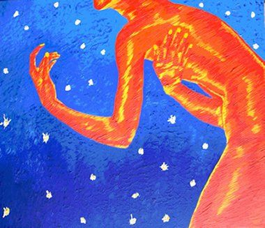 Картина под названием "Star night" - Carol Jordan, Подлинное произведение искусства