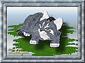 Arts numériques intitulée "Kitty Kitty" par Carol Trainor, Œuvre d'art originale
