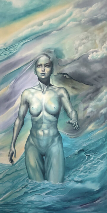 제목이 "Traum vom Wasser"인 미술작품 Carola Eleonore Thiele로, 원작, 기름