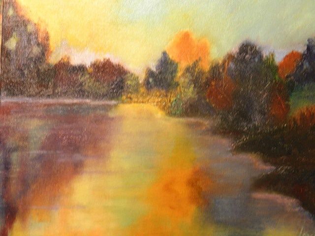 Painting titled "Autumn Flames" by Carol Lavoie, Original Artwork