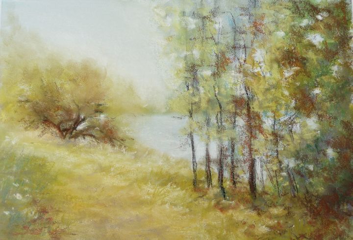 Peinture intitulée "impressions" par Carole Closkin, Œuvre d'art originale, Pastel