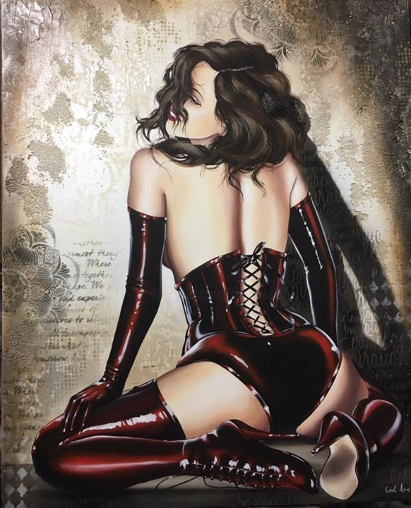 Painting titled "Pin up" by Carole Assié, Original Artwork, Acrylic