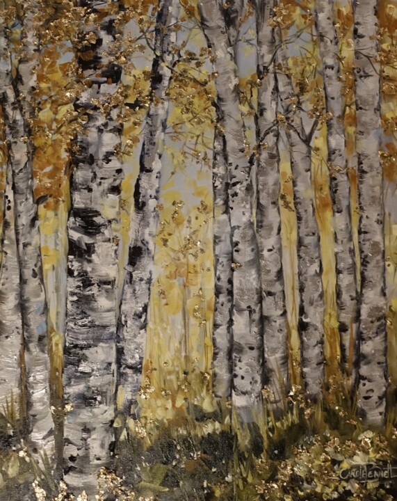 Painting titled "La découverte-16x20…" by Carole Bennett, Original Art, Oil