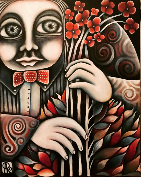 Malerei mit dem Titel "Horti et musicae" von Carolina Cabrera, Original-Kunstwerk, Acryl