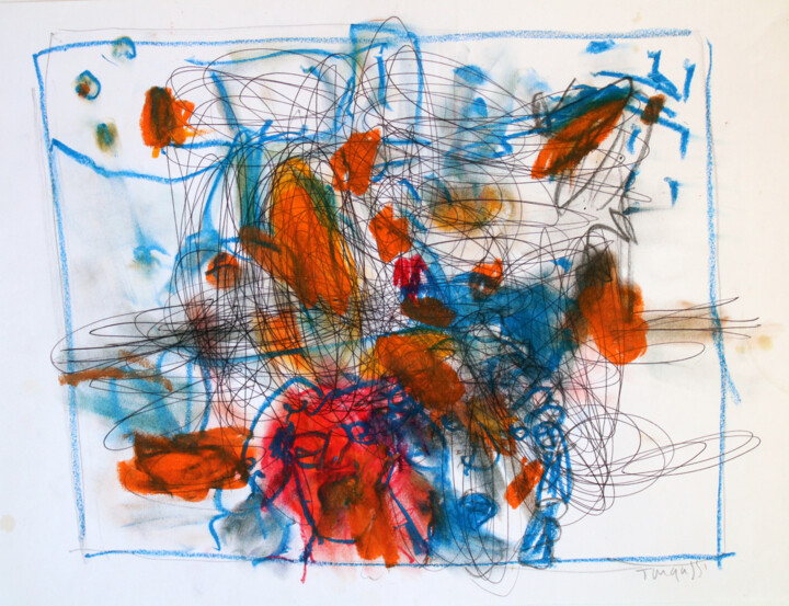 Dibujo titulada ""Manifestación con…" por Carolina Tangassi, Obra de arte original, Bolígrafo
