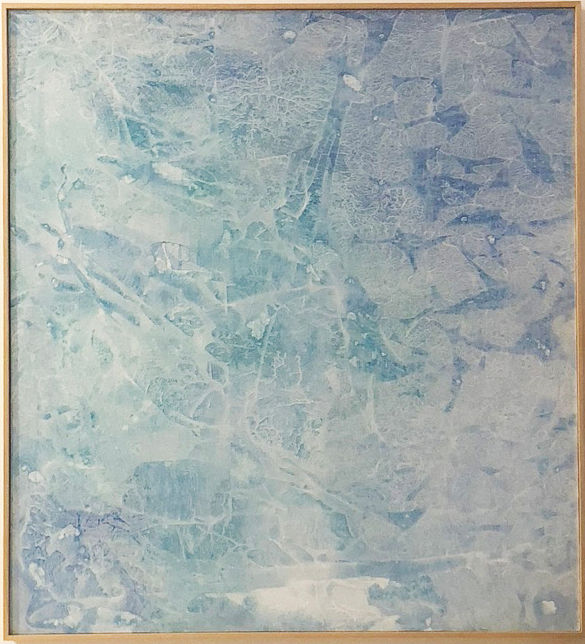 Painting titled "ACQUA" by Carolina Kowarick, Original Artwork, Acrylic Mounted on Wood Panel