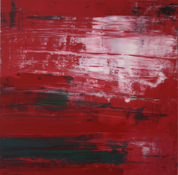 Malerei mit dem Titel "rouge-verte" von Caroline Andrieux, Original-Kunstwerk