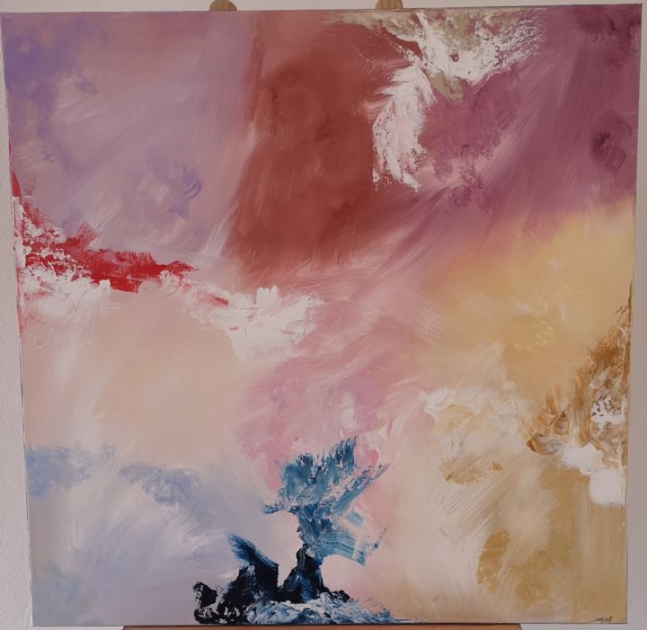 Painting titled "I8" by Caroline Chevalier (Cohine), Original Art, Acrylic